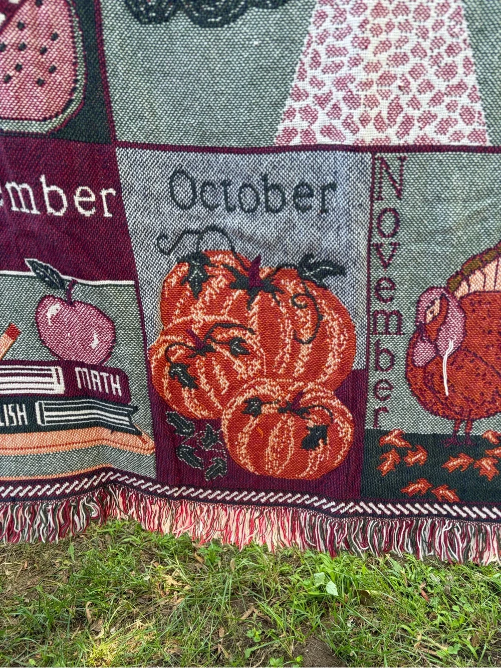 Source Unknown Pink & Gray 'Bless Our Home' Seasonal Throw Blanket with